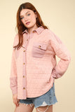 Blush Quilted Shacket