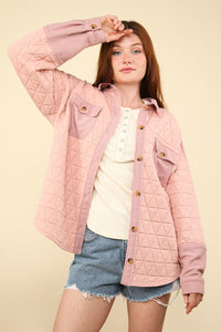 Blush Quilted Shacket