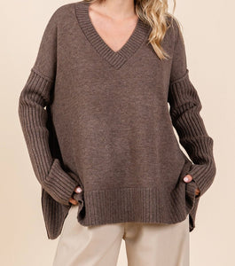 MT Ribbed Mocha Sweater