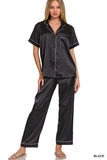 Z SS Button Down Satin PJs