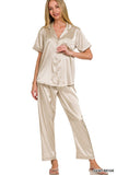 Z SS Button Down Satin PJs