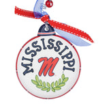 Ole Miss Puff Ornament