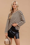 BP Stripe Boat Neck Sweater