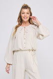 AR Linen Pinstripe Blouse