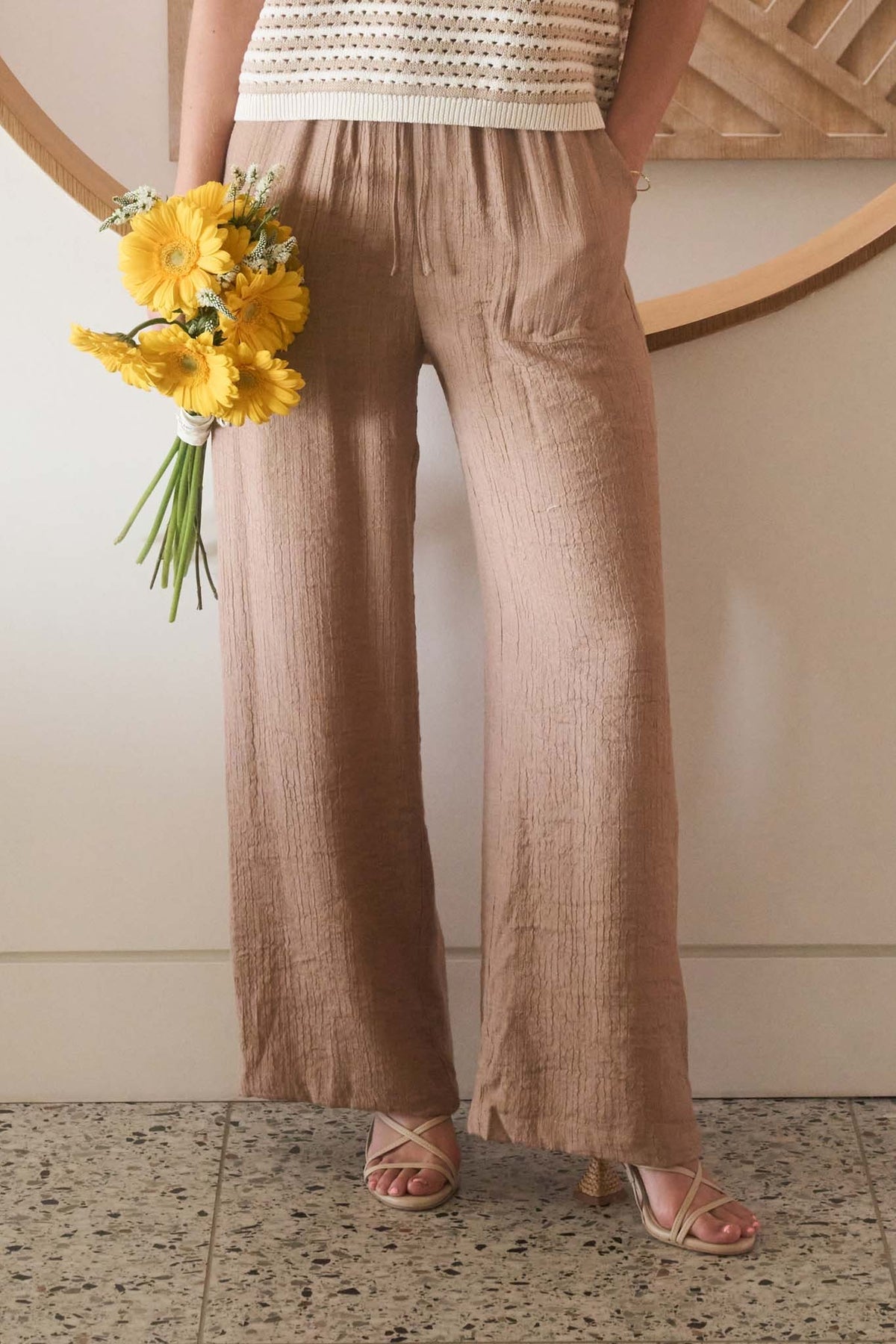 BP Tan Lounge Linen Pants