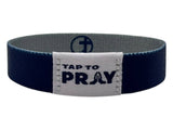 Tap To Pray™ Wristbands - Navy & Grey: X-Large