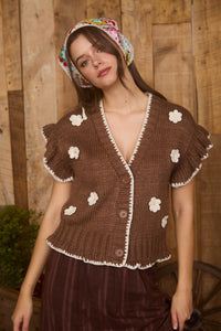 PB Crochet Flower Cardigan