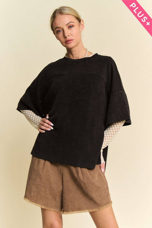 DD Black Dolman Sleeves Top