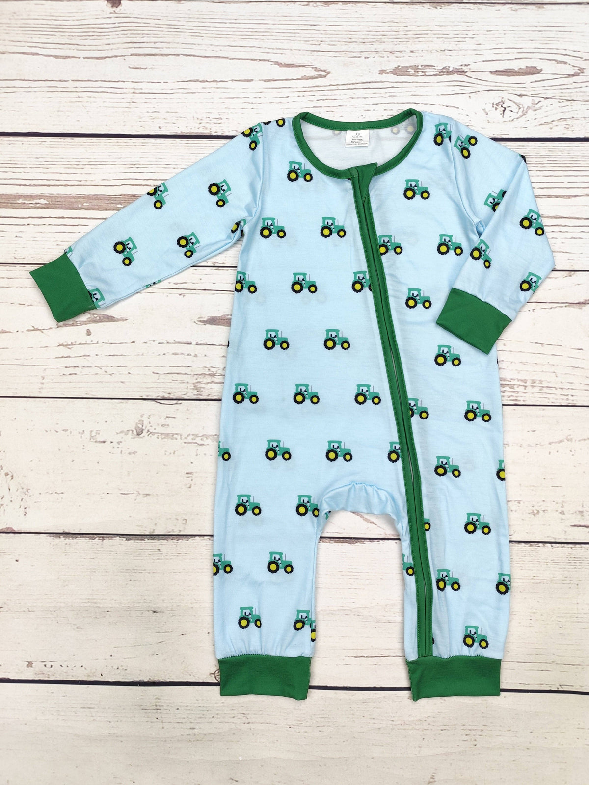 Boy Tractor Print  Zip Sleeper: 2T