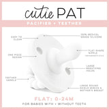 Cutie PAT Flat (0m+) Pacifier + Teether: Ballerina