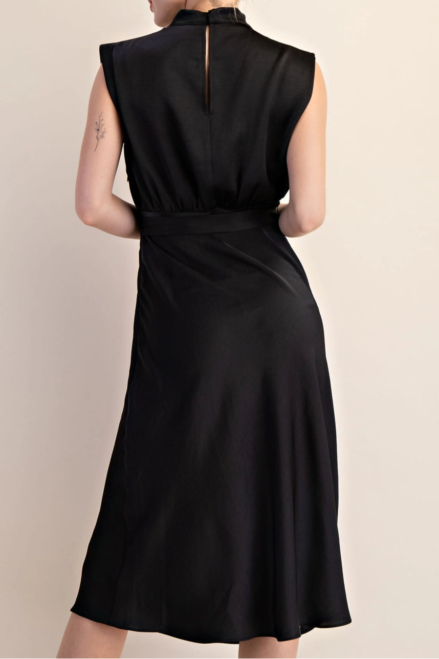 Mock Neck Midi Dress