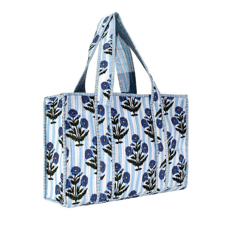 Cotton Block Print Tote Bag Small