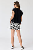 Orange checkerboard shorts