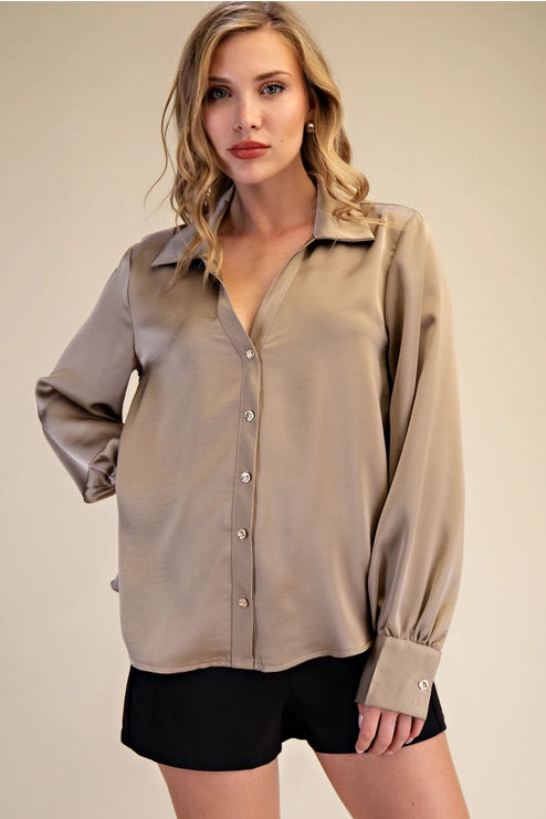 V-Neck Collar BD Blouse