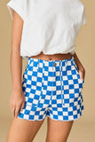Orange checkerboard shorts