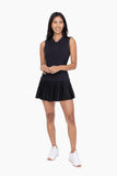 Pleated Tennis Skort Black