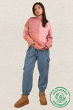 OS Color Block Cozy Knit Sweater