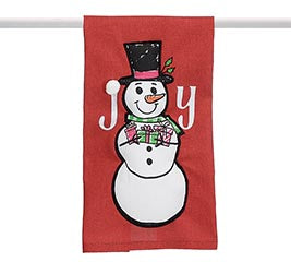 TEA TOWEL JOY SNOWMAN