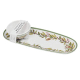 Winters Forest Melm Oval Tray w/Dip Bowl