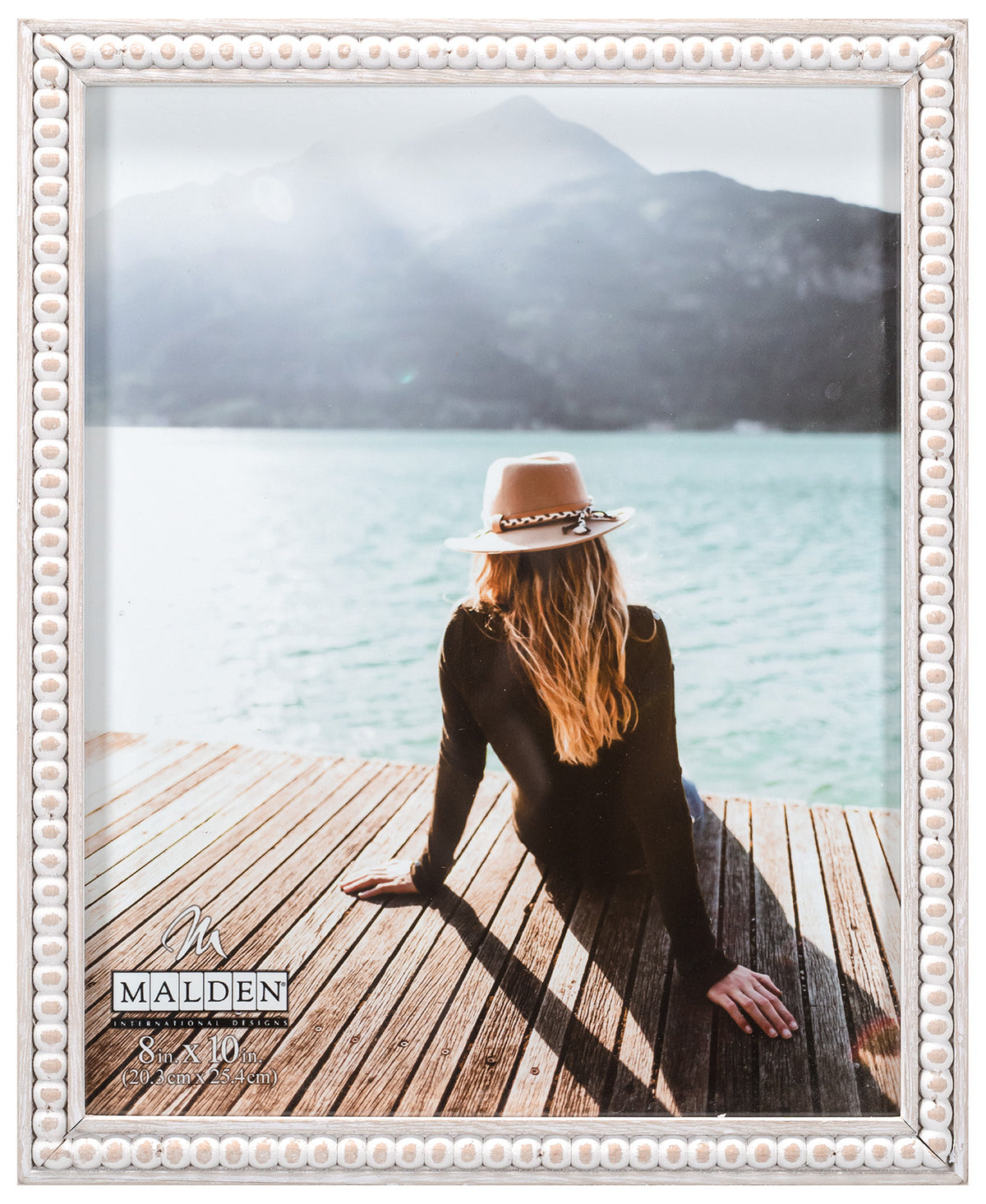 Whitewash Beaded 8x10