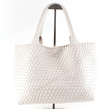 Woven Tote Bag w/Cosmetic Pouch Pewter