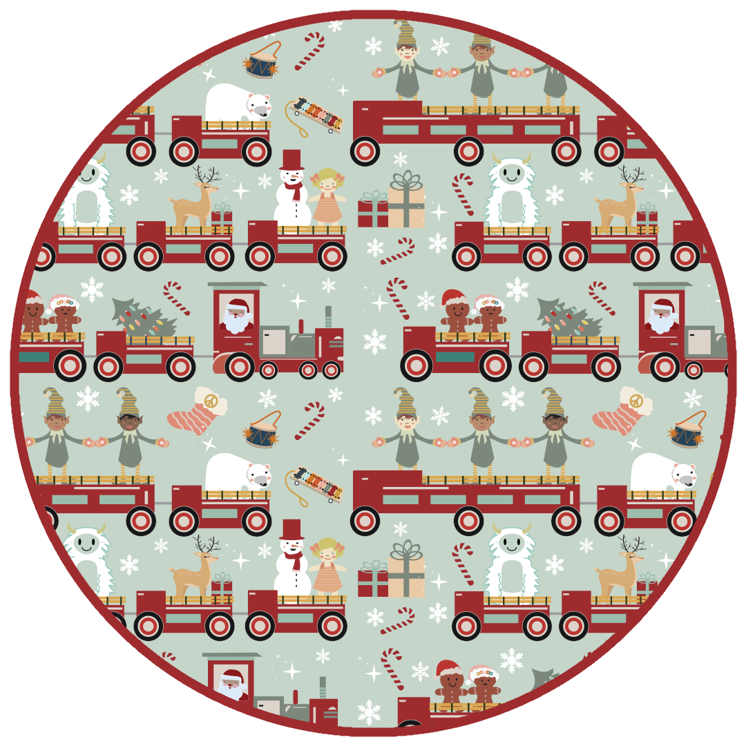 Christmas Train Bamboo Convertible Baby Pajama: 18-24M
