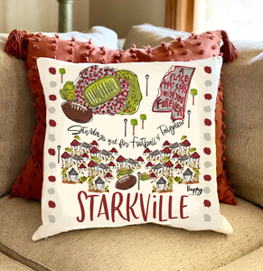 Starkville, MS Double Sided Pillow