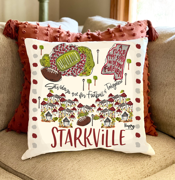 Starkville, MS Double Sided Pillow