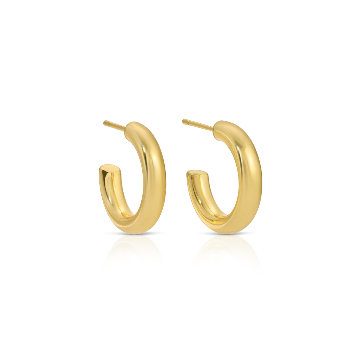 The Perfect Hoop Earrings: Gold / 1.2"