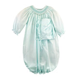 Bishop Smocked Bag & Hat Pink 6M