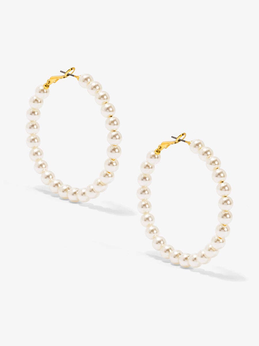 Beaded Hoop Earring: PRL