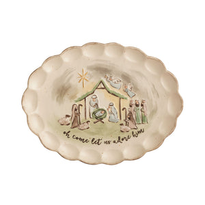 MP Nativity Oval Platter