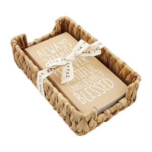 Mud Pie Blessed Guest Towel Basket