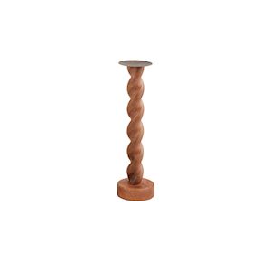 Twisted Wood Candlesticks