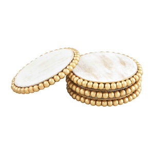 MP Gold Bead Coaster Set