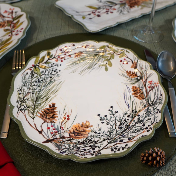 Winters Forest Melm Dinner Plate 11in