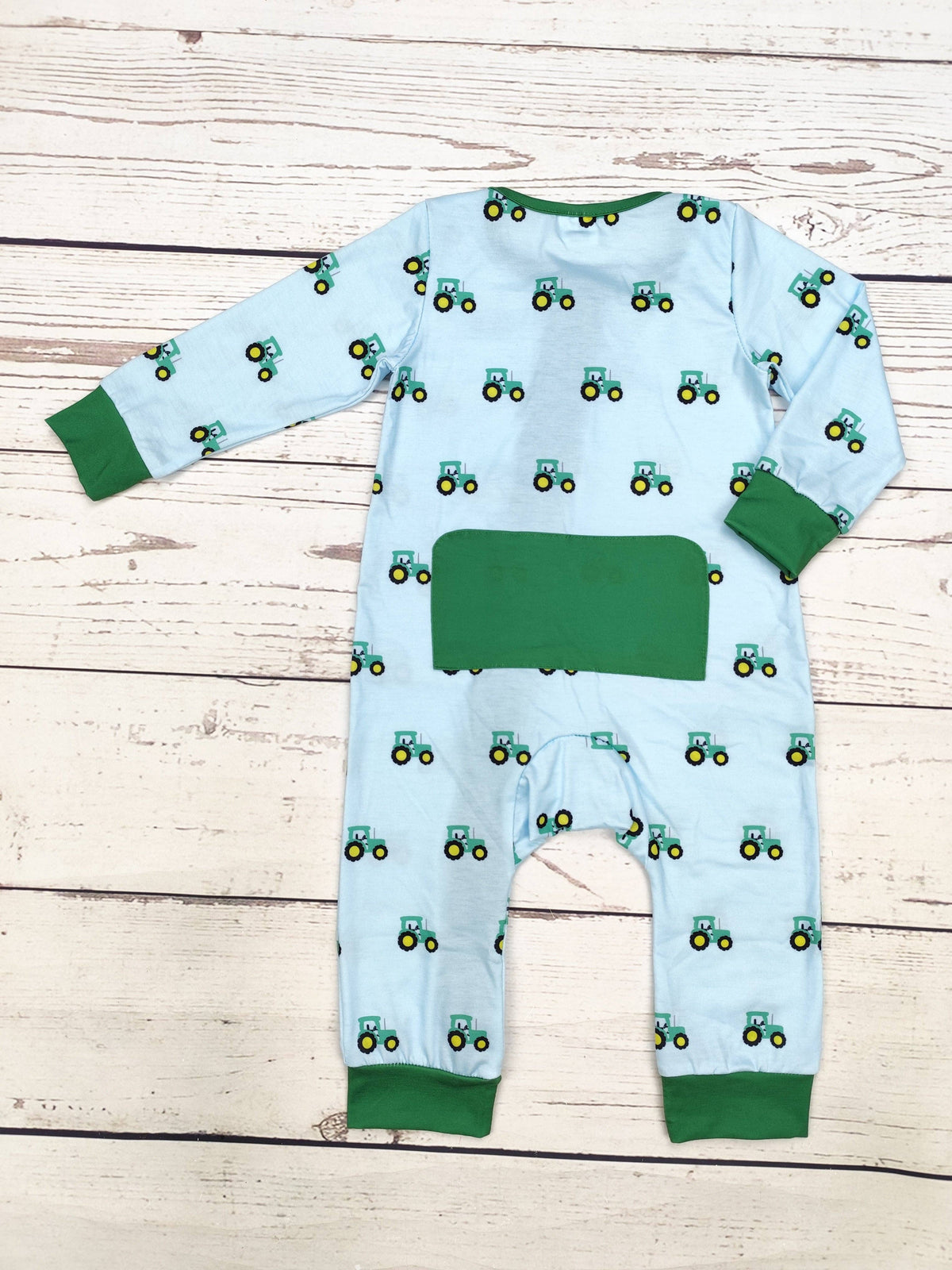 Boy Tractor Print  Zip Sleeper: 2T
