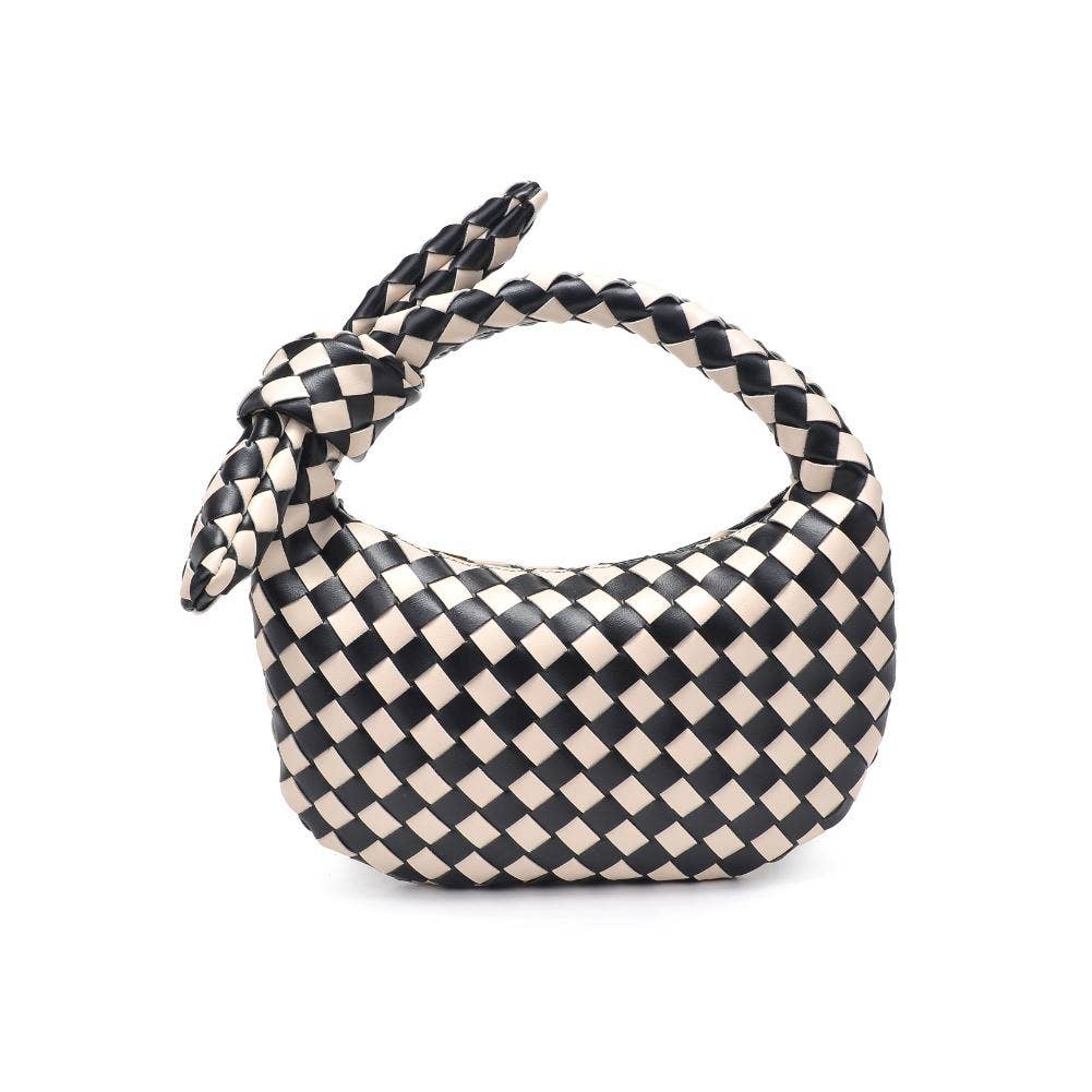Lizbeth Woven Knot Clutch: Natural