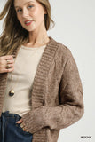Umgee Mocha Cable Cardigan