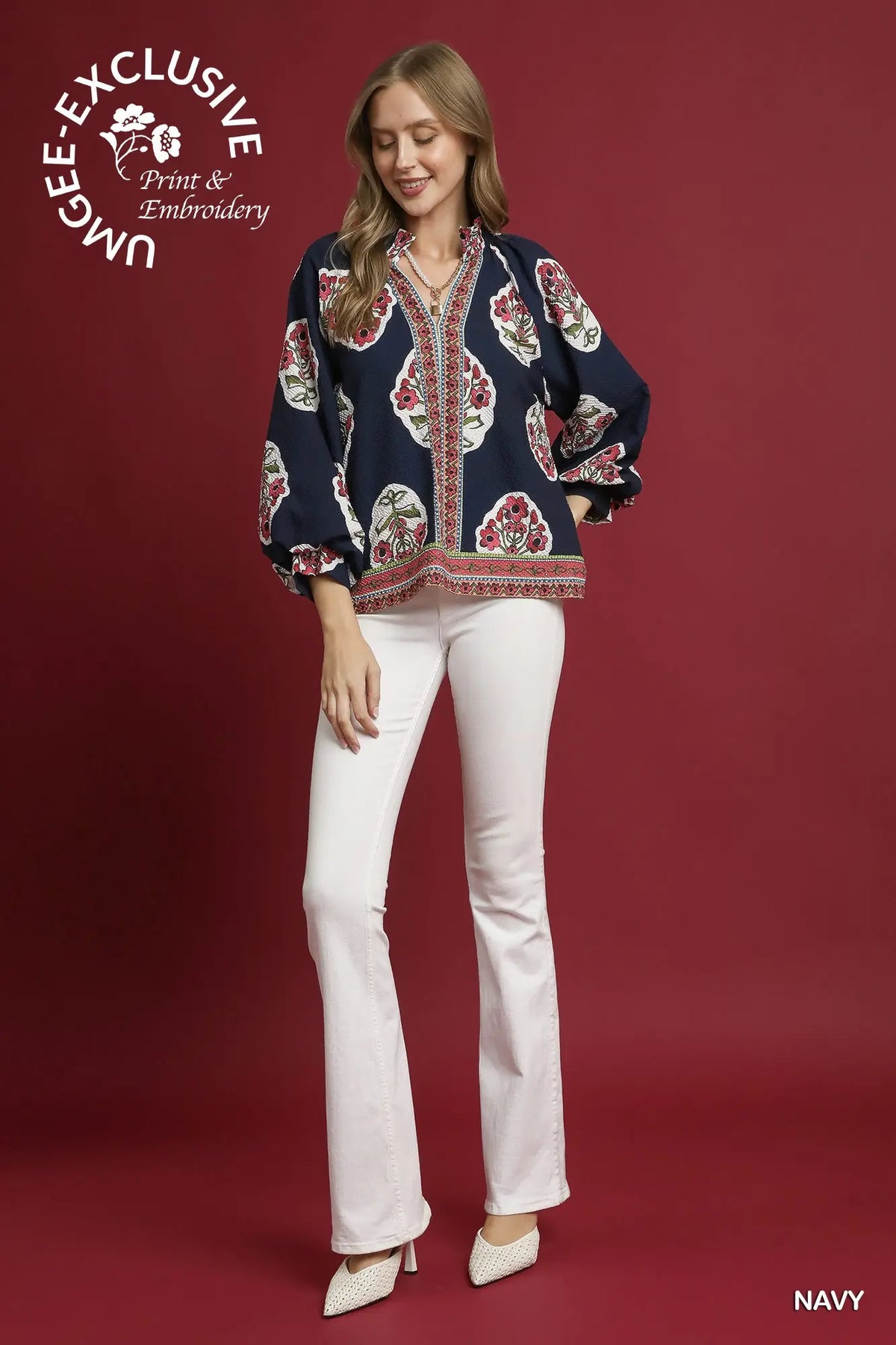 UG Boho Floral Tunic Top