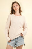 Washed OS Sweater Pullover Top