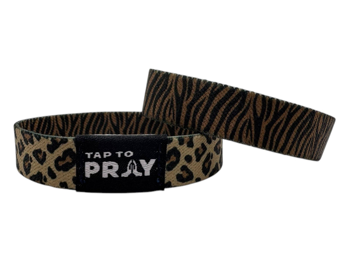 Tap To Pray™ Wristbands - Safari Leopard: Large