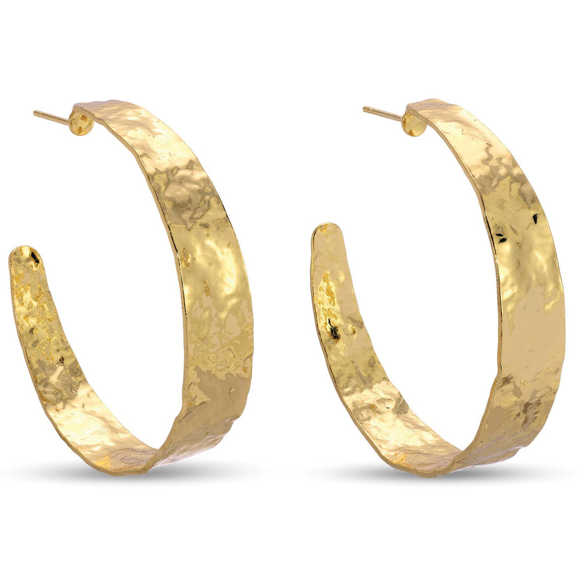 Perfectly Gilded Hoops: Gold / Medium