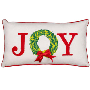 Grand Joy Wreath Pillow   24x13