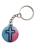 Tap To Pray™ - Prayer Tag Keychains: White + Cross