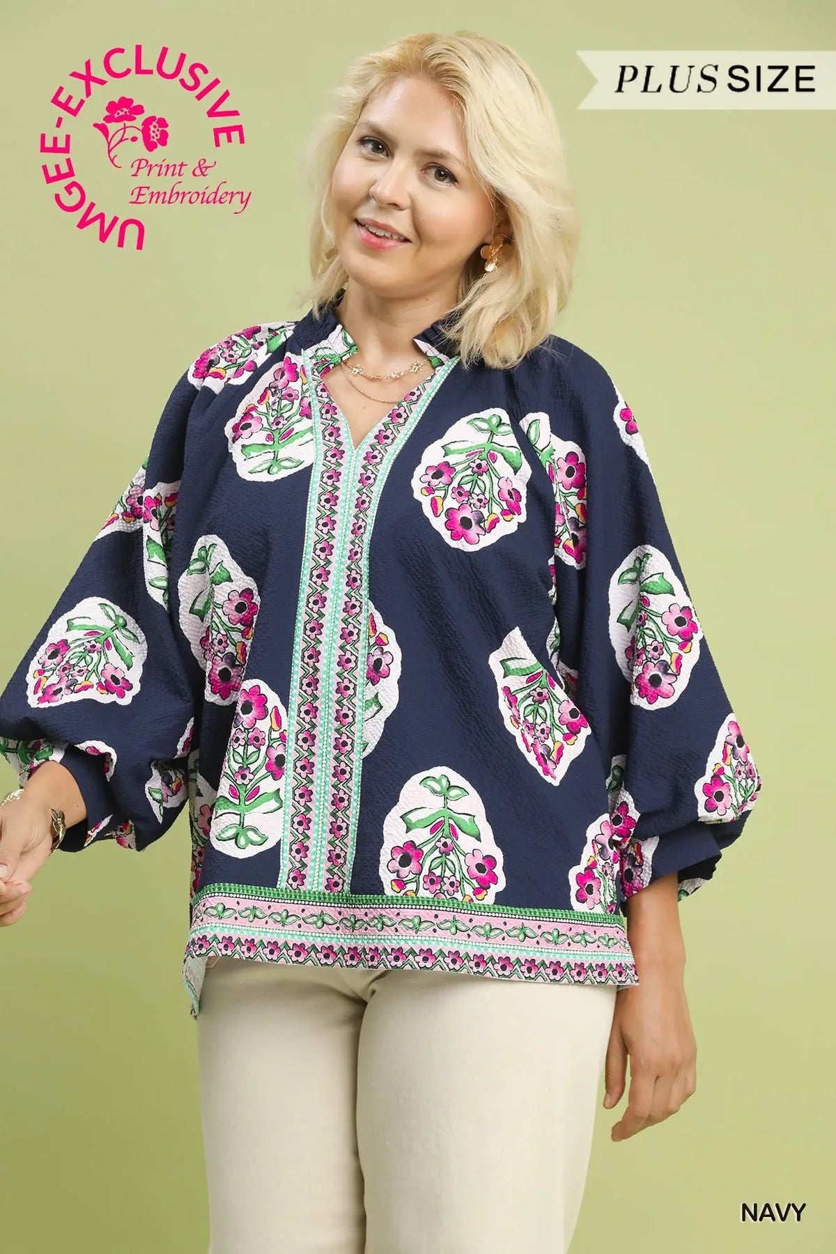 UG Boho Floral Tunic Top