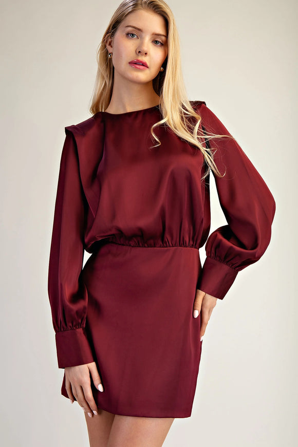 Glam Burgundy Dress