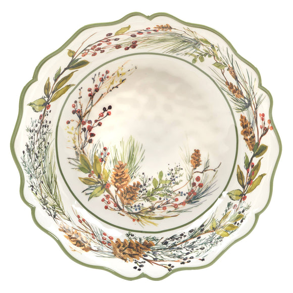 Winters Forest Melm Large Serving Bowl