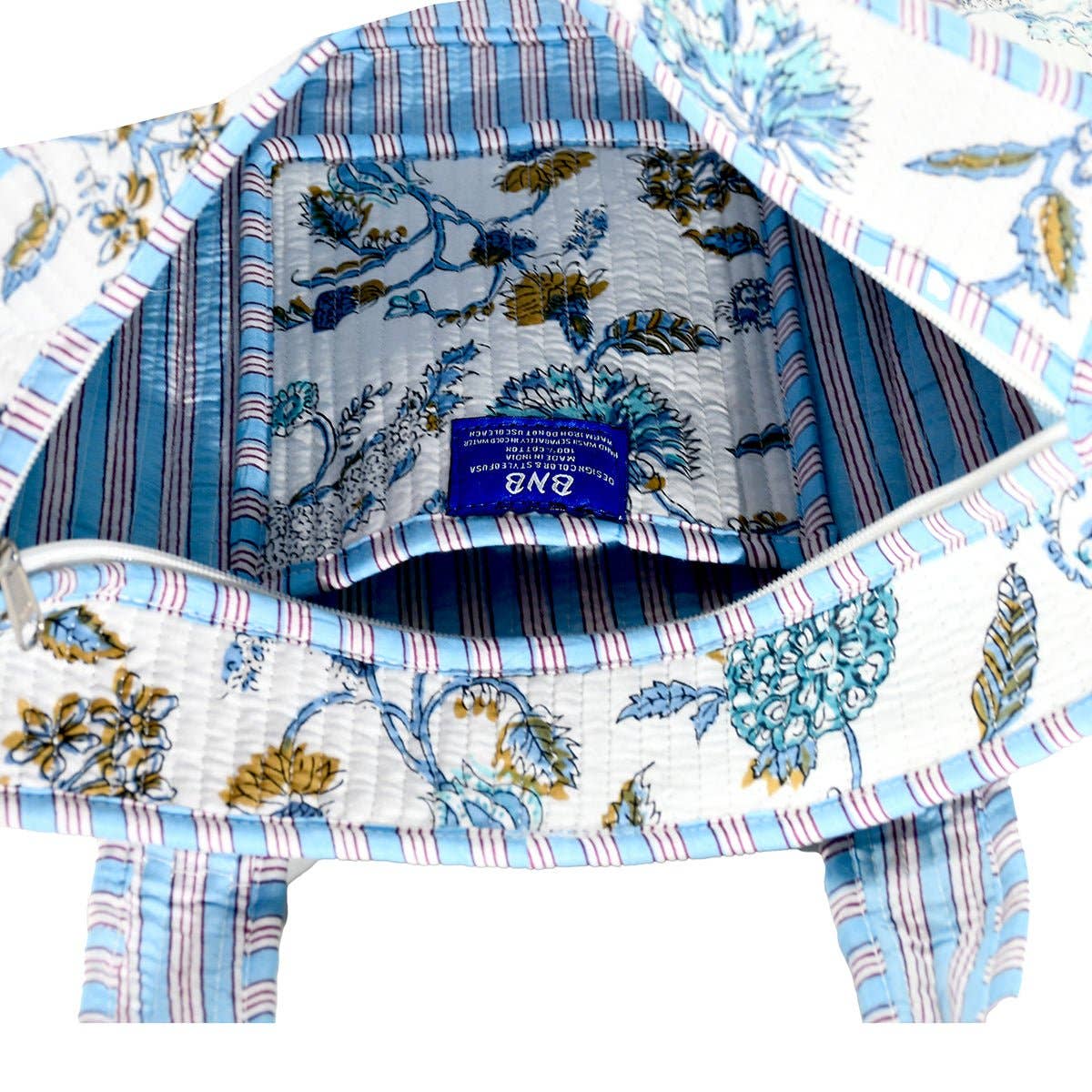 Cotton Block Print Tote Bag Small