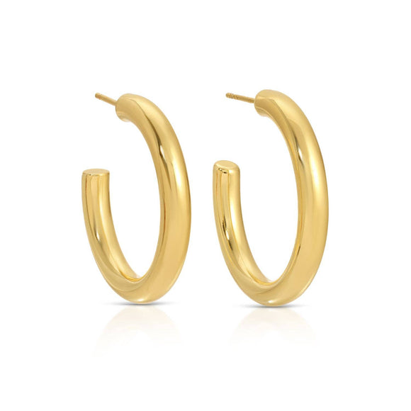 The Perfect Hoop Earrings: Gold / 1.2